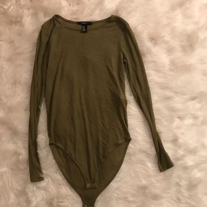 olive green body suit